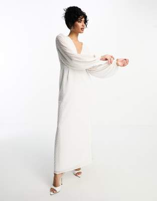 NA-KD balloon sleeve button front maxi dress in off white - ASOS Price Checker