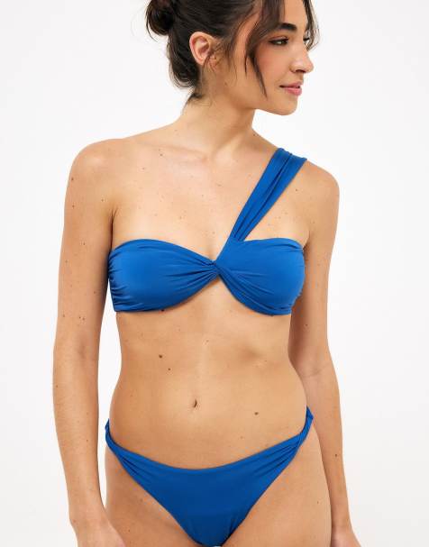 NA-KD - Bas de bikini échancré et torsadé - Bleu de cobalt - view 1