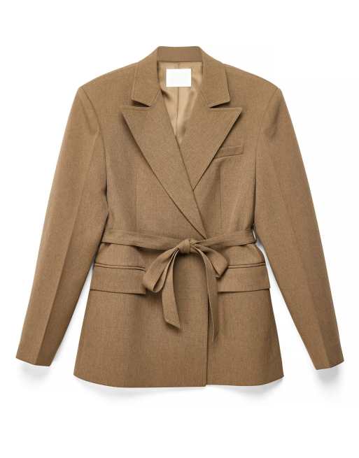 NA-KD Belted blazer in dark brown, 5 of 5