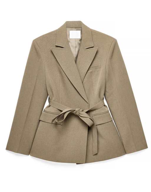 NA-KD Belted blazer in emerald green, 5 of 5