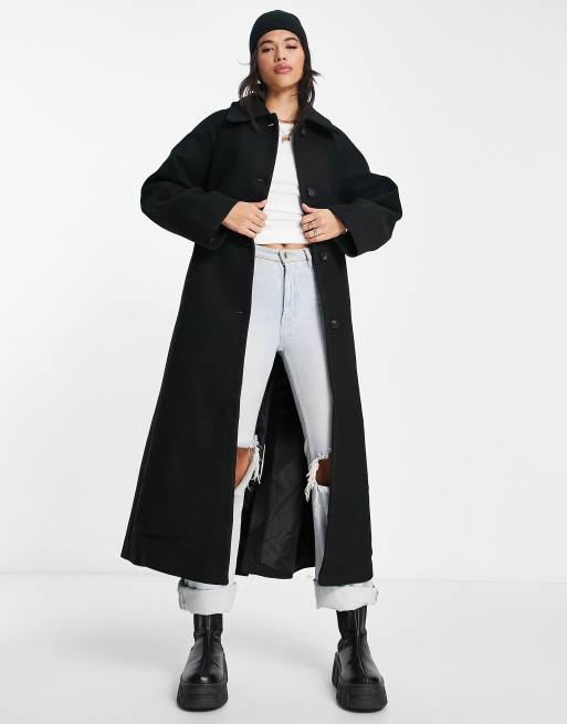 Belted maxi clearance coat