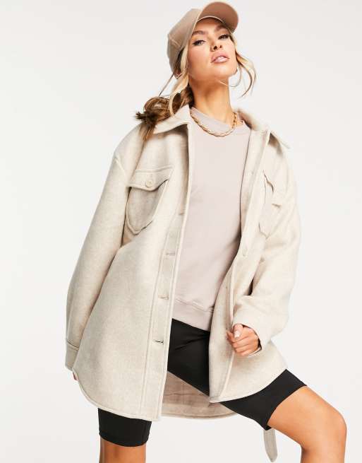 Beige 2025 belted jacket