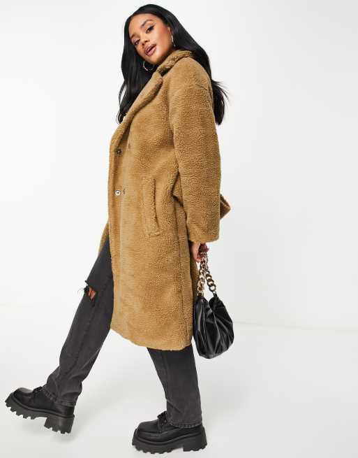 Nakd big collar teddy coat sale