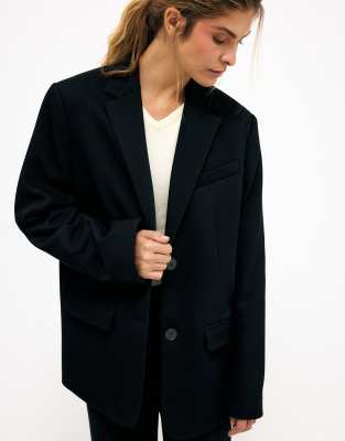 NA-KD - Blazer oversize en sergé - Noir 38