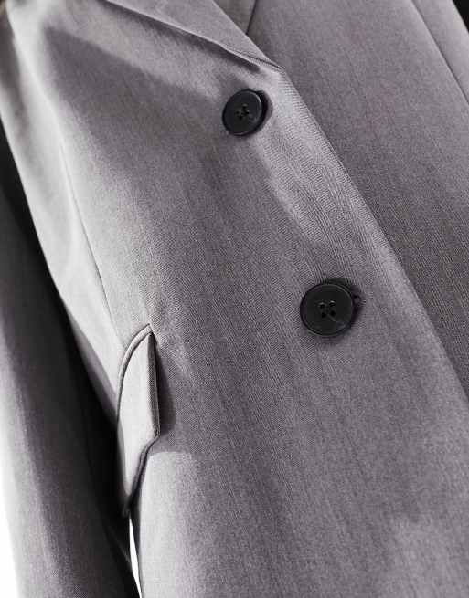 NA-KD - Blazer oversize grigio pesante, 4 di 4