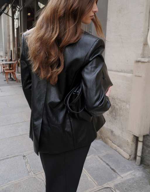 NA-KD blazer regular à trois boutons noir, 2 de 5