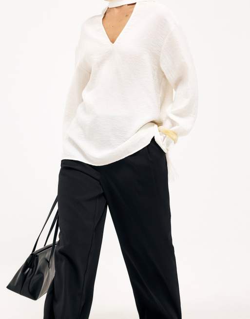 NA-KD - Blouse à franges - Blanc, 4 de 5