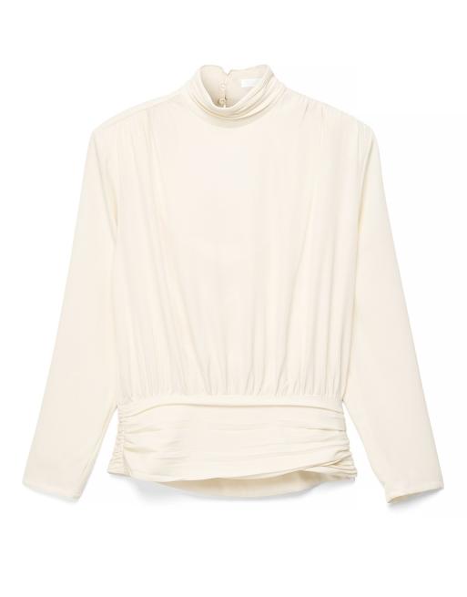 NA-KD blouse drapée à dos nu couleur crème, 4 de 5