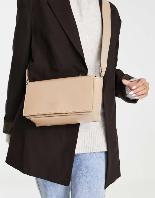 NA-KD - Borsa a tracolla con cinghia larga beige