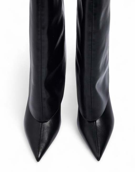 NA-KD bottes montantes jusqu'au genou à talons aiguilles noires, 3 de 4