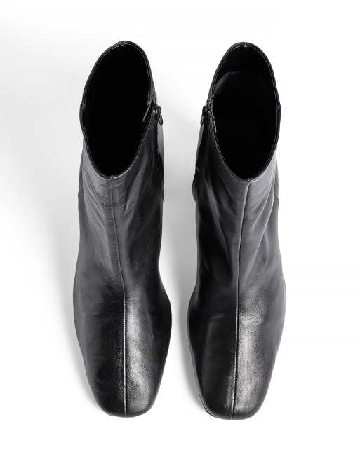 NA-KD bottines en cuir sans doublure noires, 3 de 5