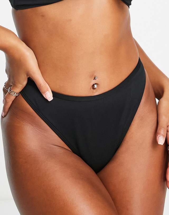 NA-KD - bound edge bikini bottom in black