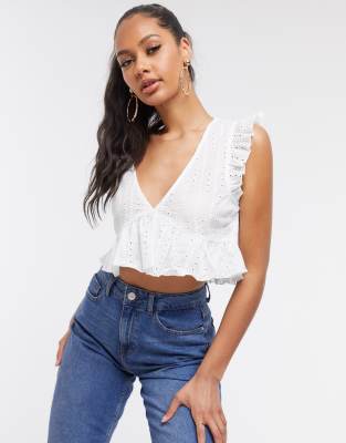 broderie crop top
