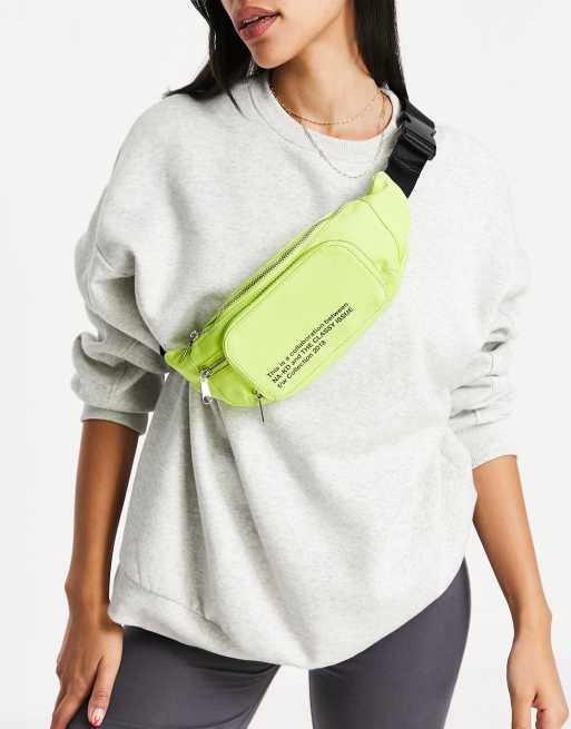 NA KD bum bag in lime