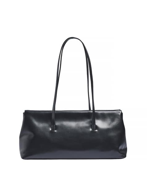 NA-KD - Cabas carré en cuir - Noir - view 1