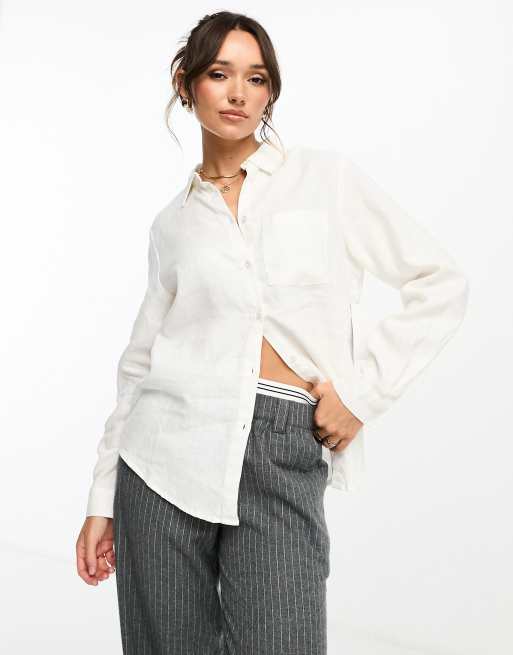 Camicia in hot sale lino bianca