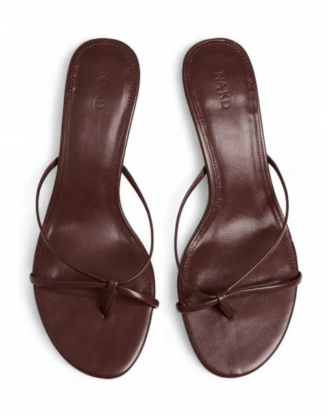 NA-KD - Chaussures à talon bas et brides - Marron - view 1