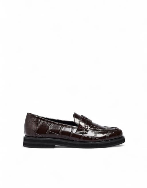 NA-KD Chunky loafers in brown croco, 3 of 4