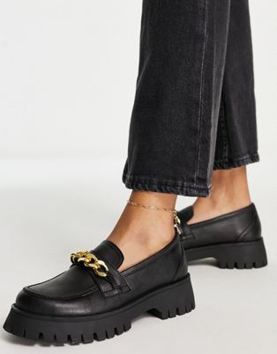 Na-kd Chunky Loafers With Chain In Black | ModeSens
