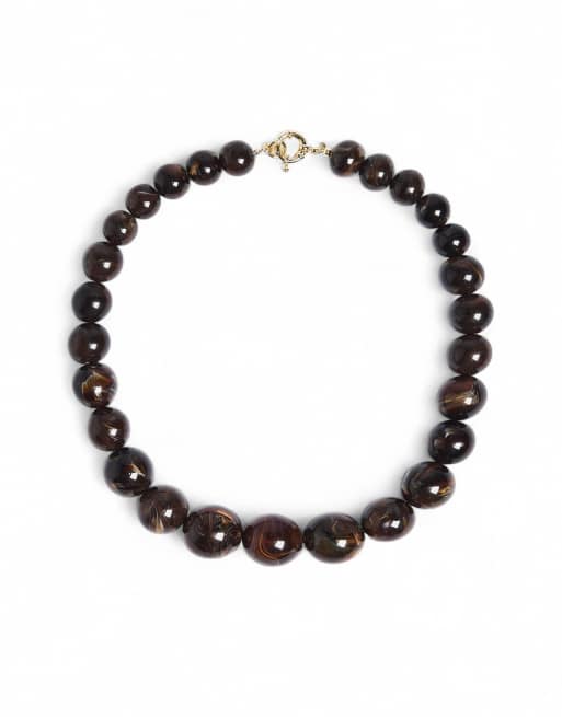 NA-KD collier perlé marron, 2 de 5