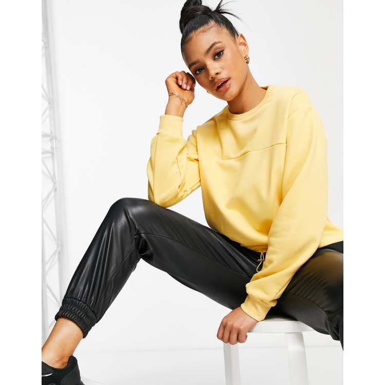 Cropped drawstring sweatshirt deals