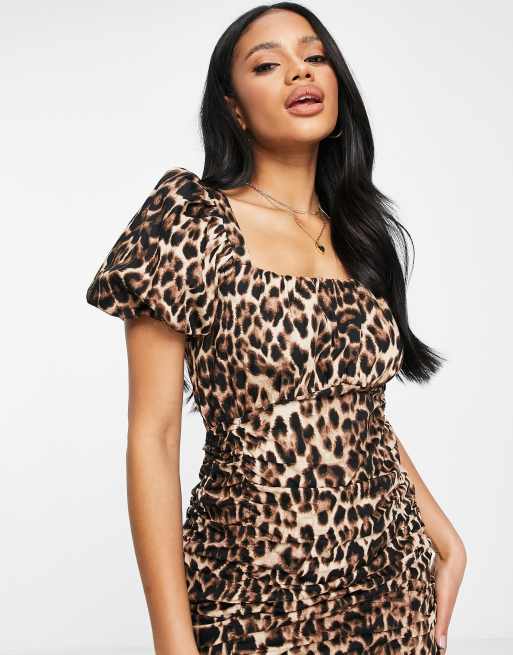 Cotton best sale leopard dress