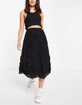 long crinkle skirt