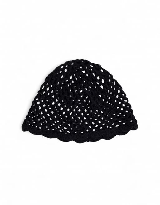 NA-KD Crochet hat in black, 2 of 5