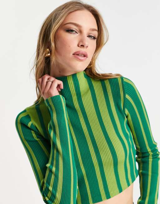 Green on sale turtleneck top