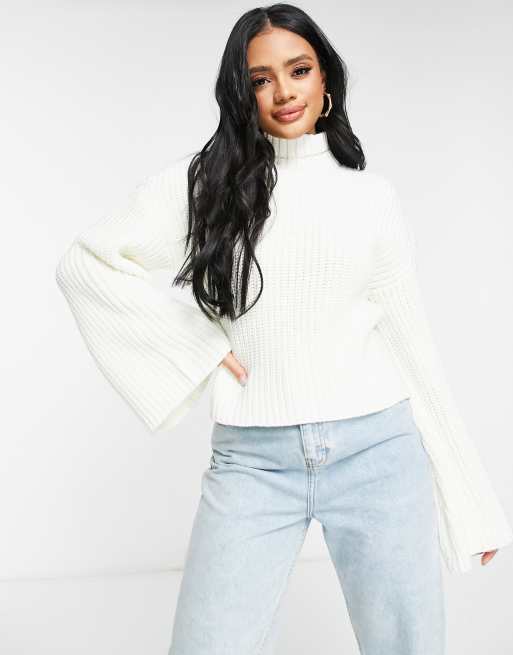 White cut out jumper new arrivals