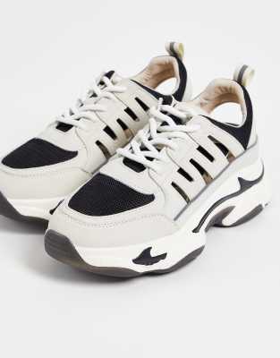 neutral chunky sneakers