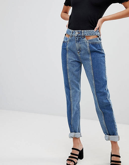 NA-KD - Cut Out Panel Jeans | ASOS