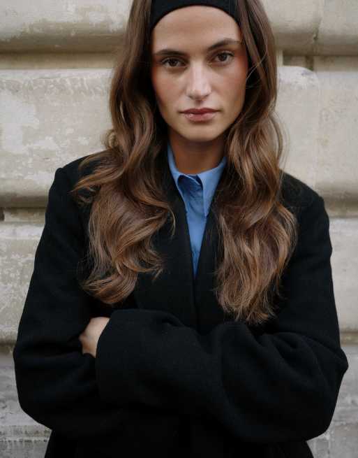 NA-KD Double breasted coat in black, 3 of 5