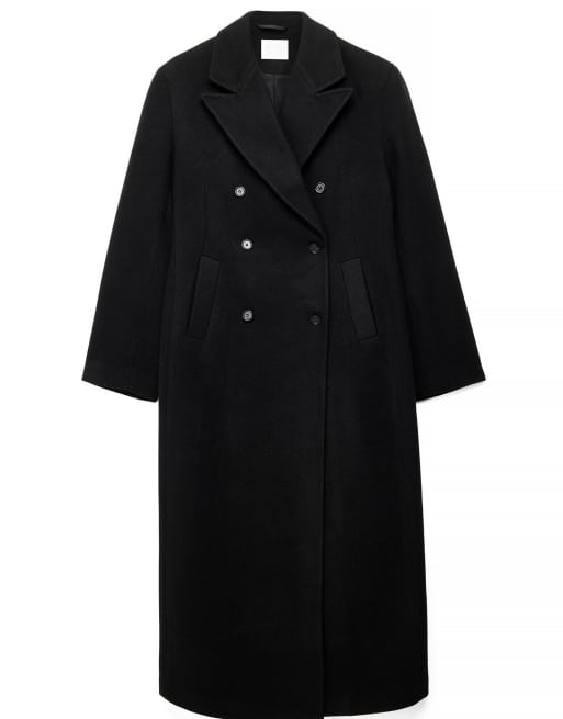 NA-KD Double breasted coat in black, 4 of 5