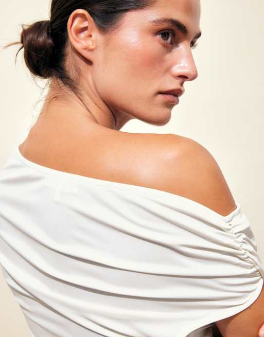 NA-KD Draped top in offwhite, 3 of 5