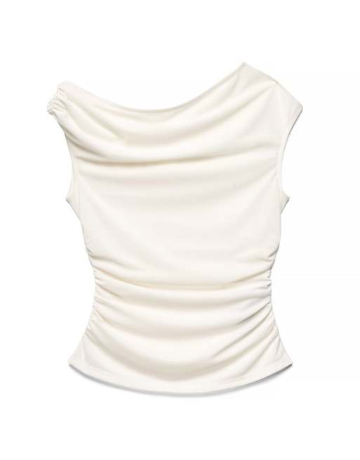 NA-KD Draped top in offwhite, 5 of 5