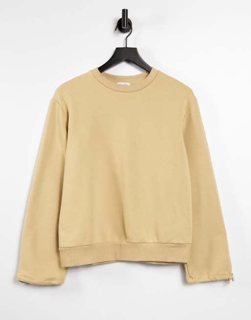 Sweatshirt with sales drawstring waist