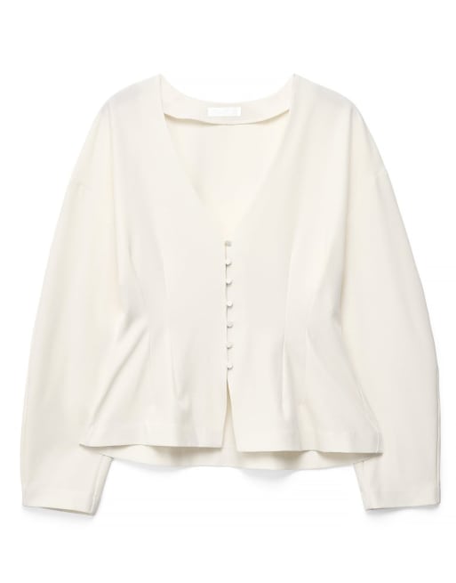 NA-KD – Elegante, figurbetonte Bluse in Cremeweiß mit Knopfleiste, 5 von 5