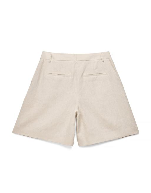 NA-KD – Elegante Shorts aus Leinen in Beige, 5 von 5