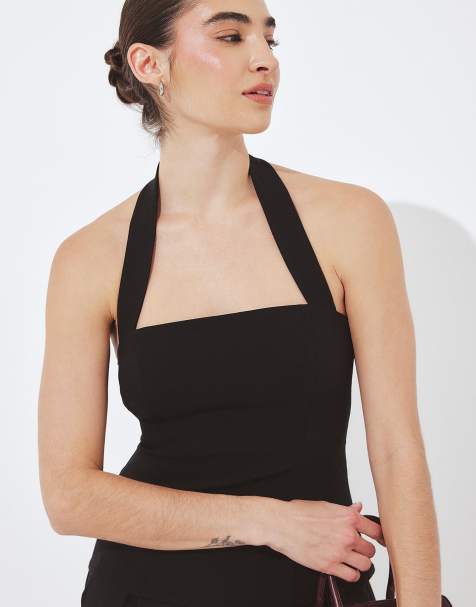 NA-KD – Elegantes Korsett-Oberteil in Schwarz mit Neckholder - view 1