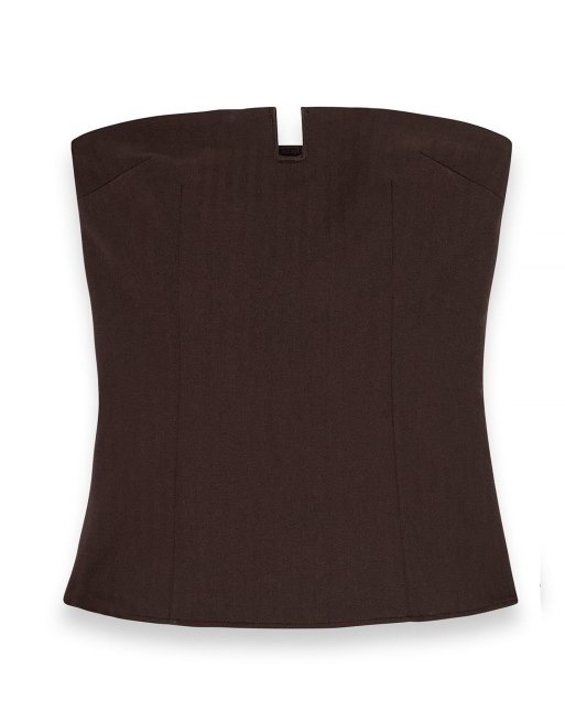 NA-KD – Elegantes Longline-Korsett in Braun mit tiefem Ausschnitt, 5 von 5
