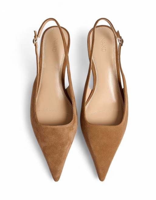 NA-KD escarpins slingback en daim fauve, 3 de 5
