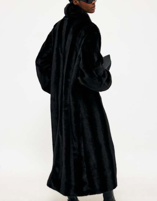 NA-KD Faux fur coat in dark brown, 2 of 5
