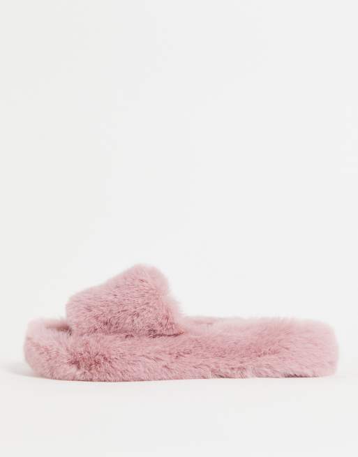 NANIYA Pink Faux Fur Mule Slippers - Women, Best Price and Reviews