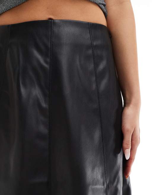 Flowy leather skirt best sale