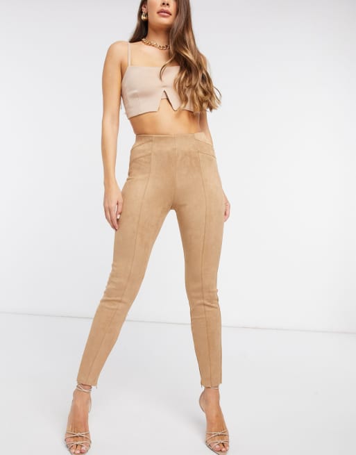 Tan on sale suede trousers