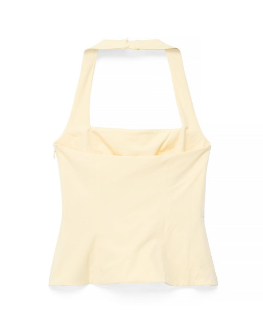 NA-KD - Felicia Wedin - Top corset ajusté à dos nu - Jaune clair, 5 de 5