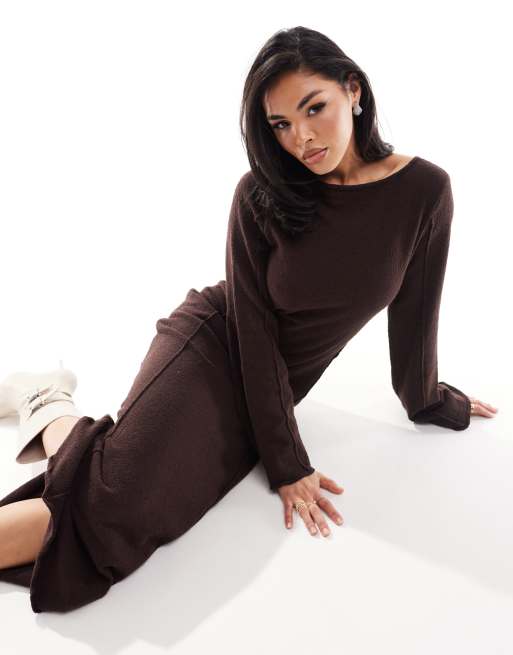 nakd fashion brown dress Structured Mini Dress – Odd Muse main image 1