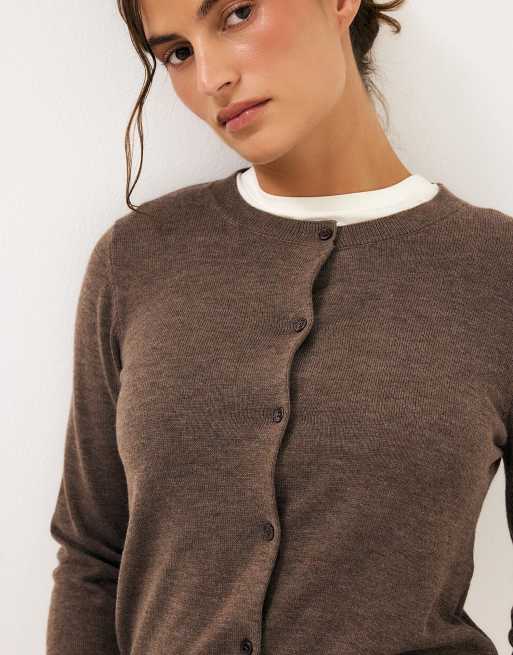 NA-KD Fine knitted cardigan in nougat, 2 of 5
