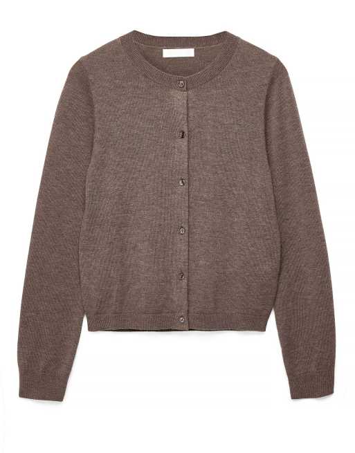 NA-KD Fine knitted cardigan in nougat, 5 of 5
